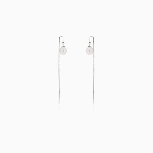 Ohrringe aus Silber mit Perle