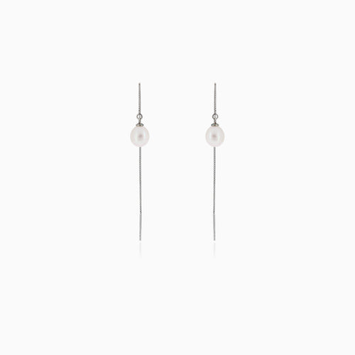 Ohrringe aus Silber mit Perle