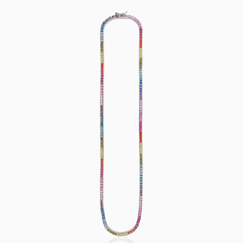 Regenbogen Edelstein Halskette
