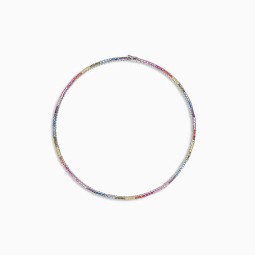 Regenbogen Edelstein Halskette