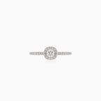 Bague de fiançailles scintillante avec diamant