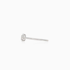 Timeless round diamond engagement ring in white gold