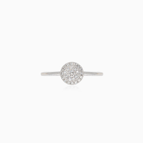 Timeless round diamond engagement ring in white gold
