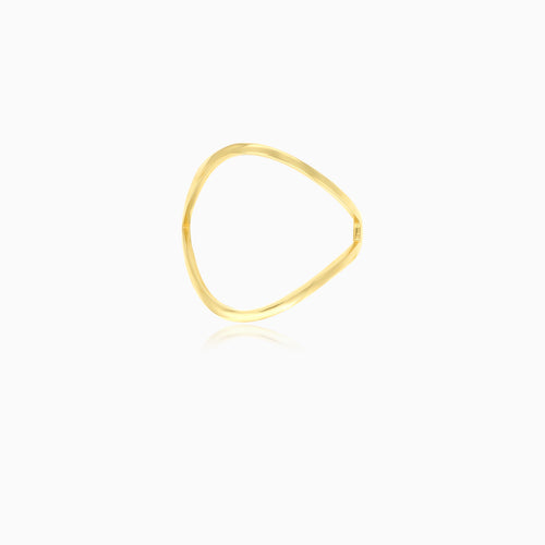 Bague élégante pour femme en or jaune avec motif X
