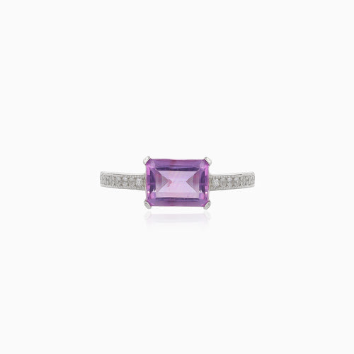 Amethyst-Statement-Ring aus Silber