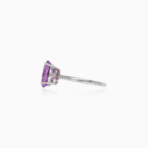 Amethyst-Ovalring aus Silber