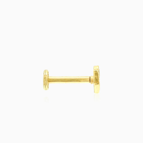 Elegantní zlatý piercing s milostným designem
