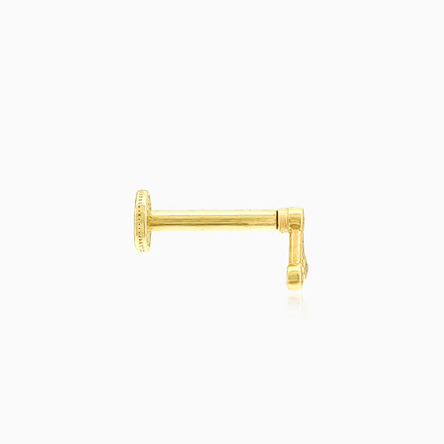 Goldenes Damen-Piercing mit Dreieck-Design