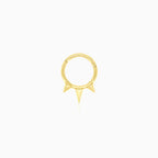 Piercing créole chic en or avec triple pointe