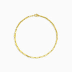 Polished gold wristband for men
