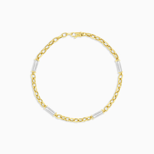 Doppelfarbiger Gold-Armband für Herren