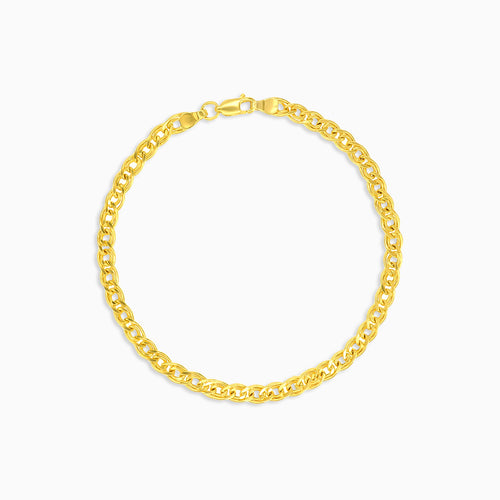 Zeitloses goldenes Kettenarmband für Herren