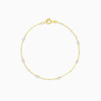 Schickes Armband aus Bicolor-Gold mit Kettendesign