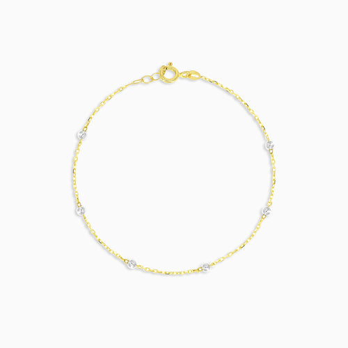 Schickes Armband aus Bicolor-Gold mit Kettendesign
