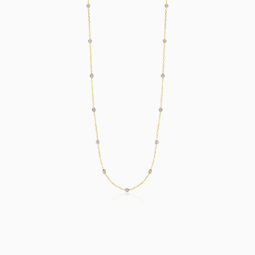 Halskette mit gemischten Goldperlen