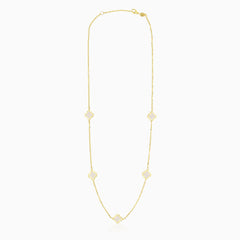 Schicke Goldkette mit Kleeblatt-Anhänger