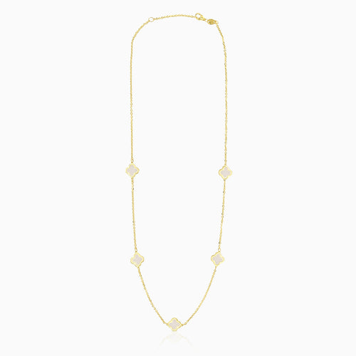 Schicke Goldkette mit Kleeblatt-Anhänger