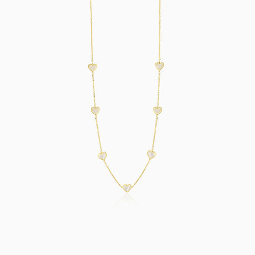 Mother pearl love necklace