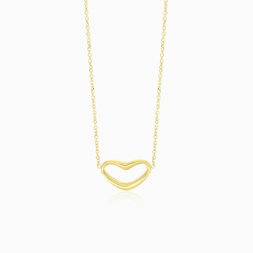 Herzdesign Anhänger an einer Goldkette