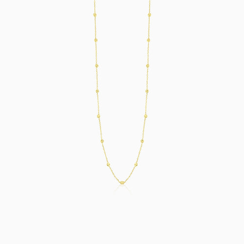 Elegante Gold-Halskette mit kleinen Kugeln