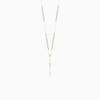 Onyx rosary necklace