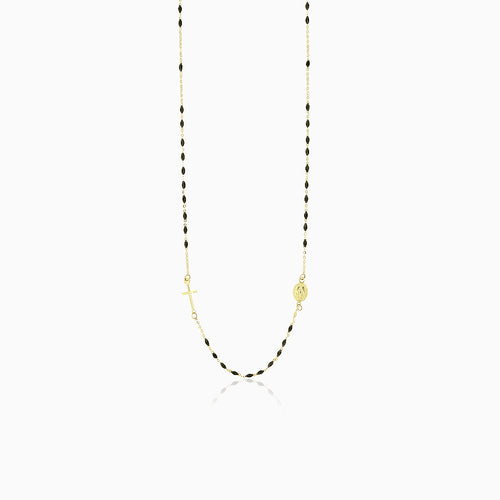 Elegantní růžencový náhrdelník s onyxem