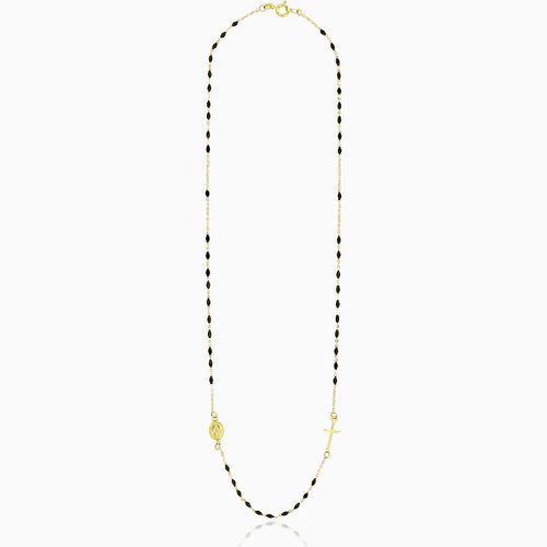 Elegantní růžencový náhrdelník s onyxem