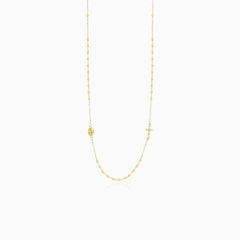 Simple rosary necklace in gold