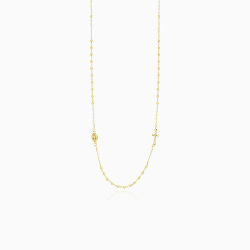 Einfaches Rosenkranz-Halskette aus Gold