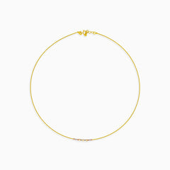 Feine Goldkette mit dreifarbiger Verzierung