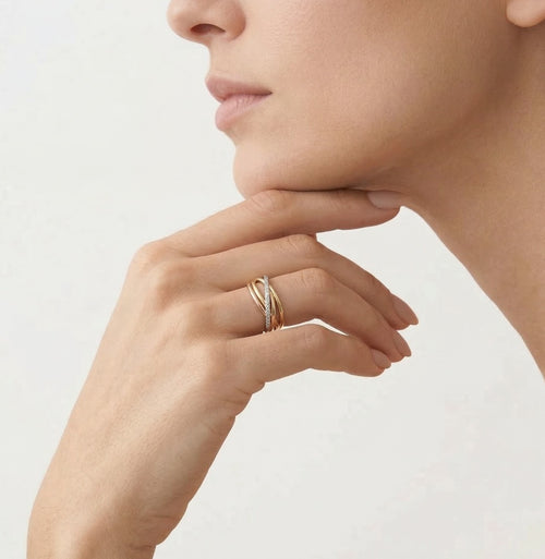 Tri-gold harmony ring
