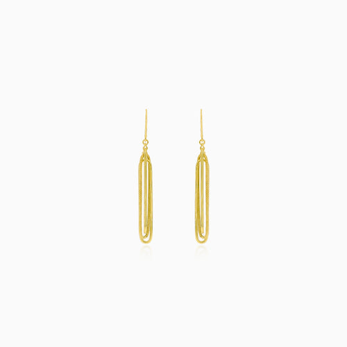 Gold Dangle Link Earrings