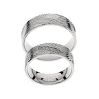 Elegant stylish white gold wedding rings