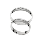 Elegant white gold wedding ring with unique engraving