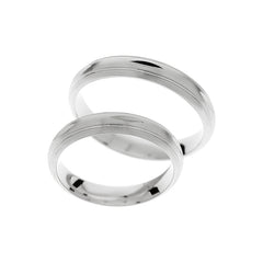 Anillo de boda redondo con acabado mate