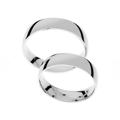 Anillo de boda clásico grueso de oro blanco