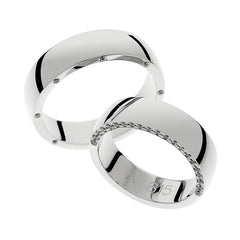 Bague de mariage massive en or blanc