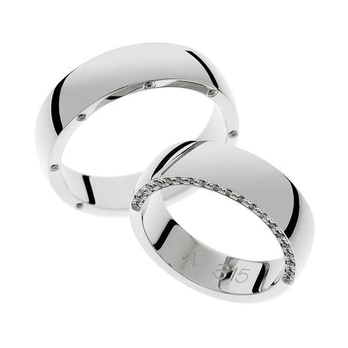 Massive white gold wedding ring