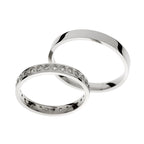 Elegant white gold eternity wedding ring