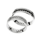 Eternity white gold wedding ring with stones