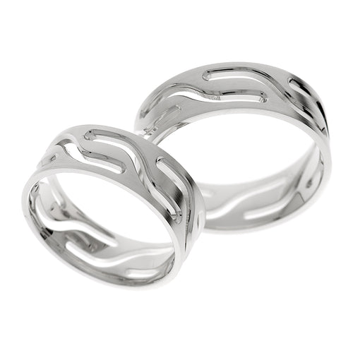 Stilvoller Ehering aus Weißgold