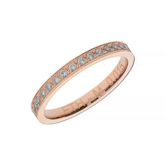 Simple rose gold wedding ring with optional stones