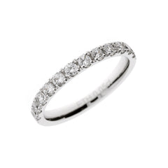 Anillo de boda de oro blanco brillante