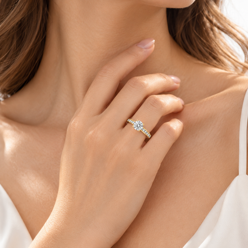 Yellow Gold Lab-Grown Diamond Ring