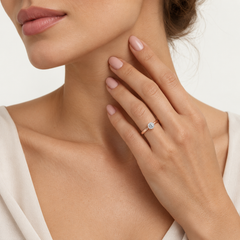 Rose Gold Diamond Solitaire Ring
