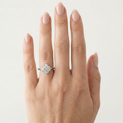 Diamantový prsten čtverec