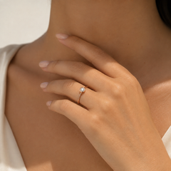 Rose Gold Bezel Set Solitaire Ring