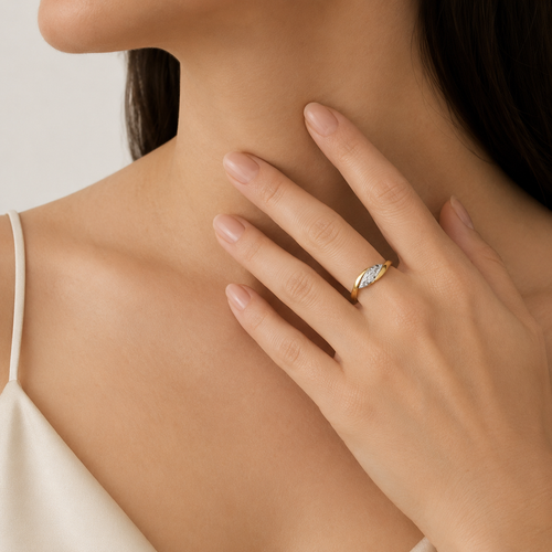 Vintage Two-Tone Gold Marquise Ring