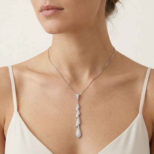 Silver long pendant
