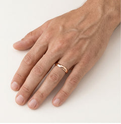 Bague de mariage classique en or rose